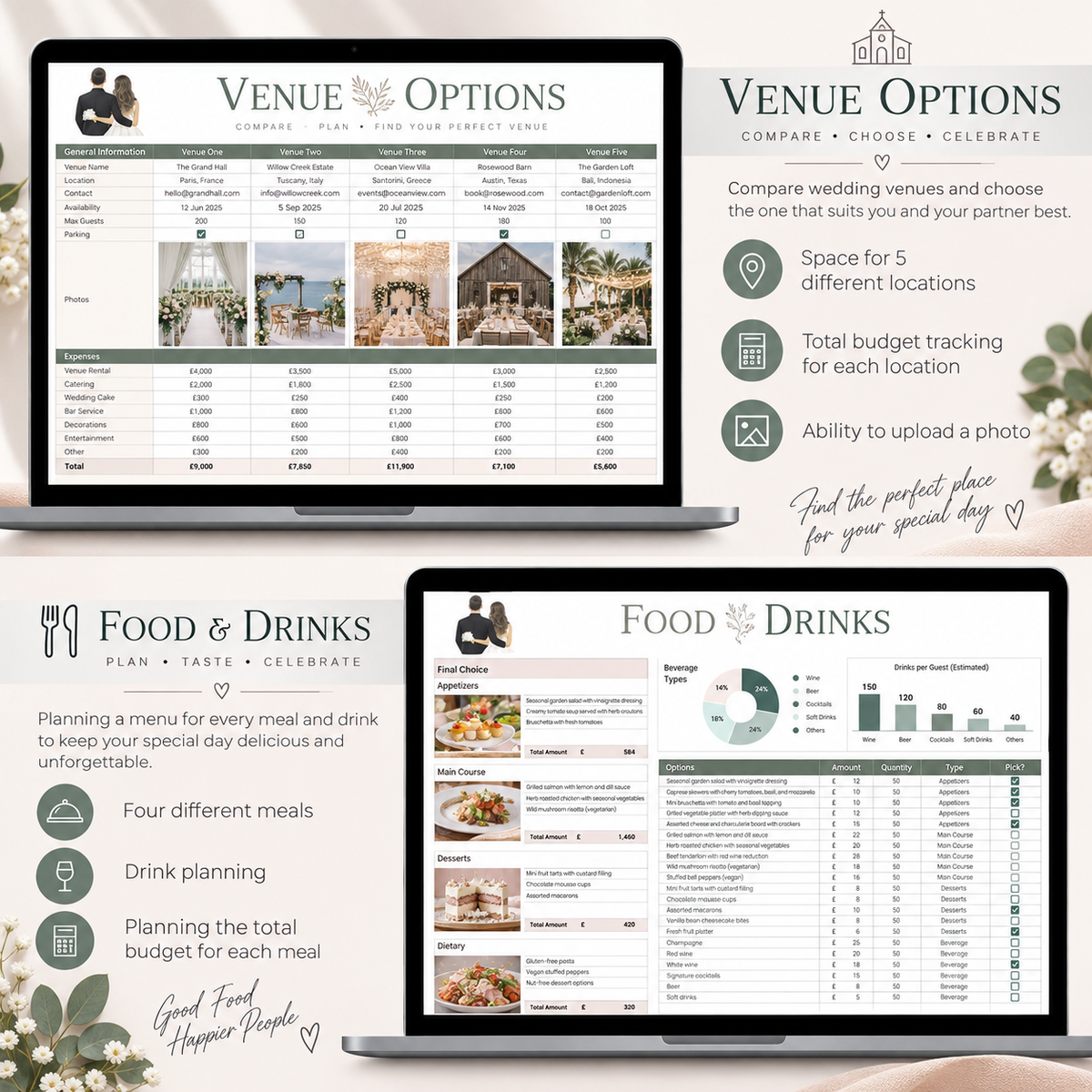 All-in-One Wedding Planner | Excel & Google Sheets